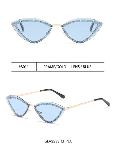 Gafas de Sol Cat Eye Triangulares sin Marco para Mujer - Image 18