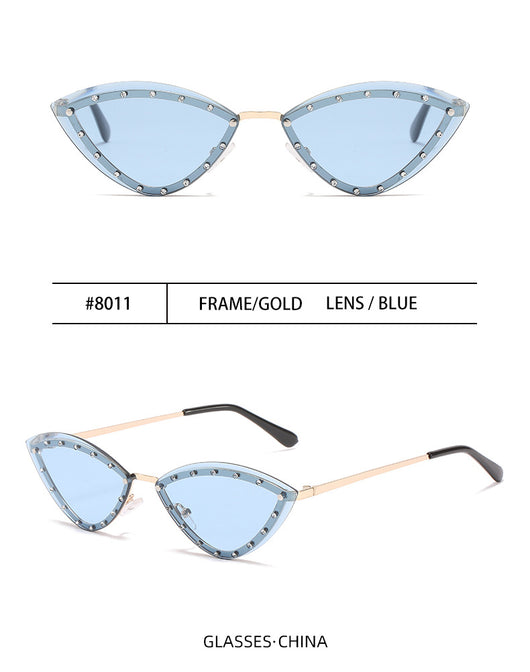 Gafas de Sol Cat Eye Triangulares sin Marco para Mujer - Image 18