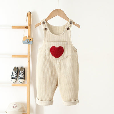 Enterizo de Pana con Tirantes y Bordado Love para Niños y Niñas - Image 6