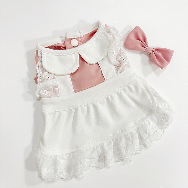 Vestido de Encaje Elegante para Mascotas - Ropa para Perros y Gatos Pequeños