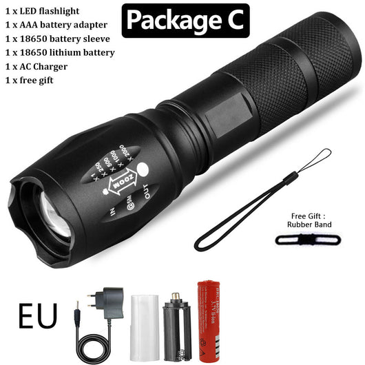 Linterna Táctica Recargable Ultra Potente - Impermeable para Defensa y Aventura - Image 8