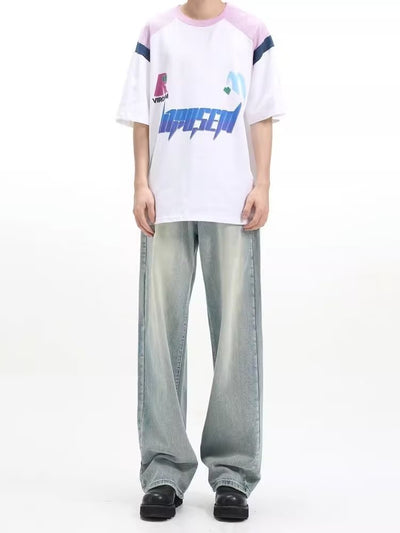 Pantalón Retro Holgado Casual Azul - Image 8