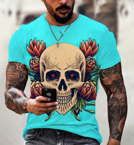 Playera Calavera 3D para Hombre - Diseño Moderno y Casual - Image 7
