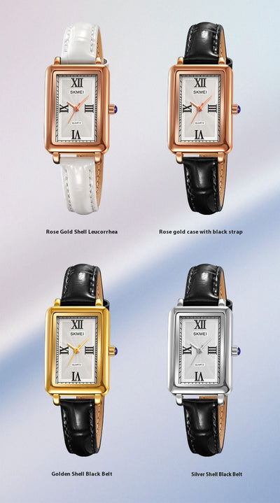 Reloj Retro Rectangular para Mujer - Resistente al Agua, Cuarzo de Precisión - Image 10