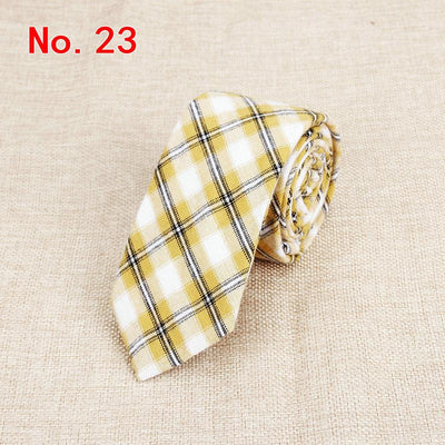 Corbata de Algodón a Cuadros para Hombre - Image 11