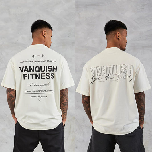 Camiseta Deportiva Oversized Hip Hop para Hombre - Corte Boxy Fitness - Image 2