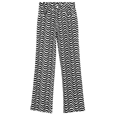 Pantalones Rectos Cintura Alta con Estampado Wave - Diseño Moderno y Versátil - Image 5
