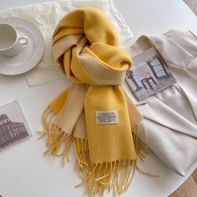Bufanda de Cachemira para Mujer - Combinación de Colores Otoño Invierno - Image 8
