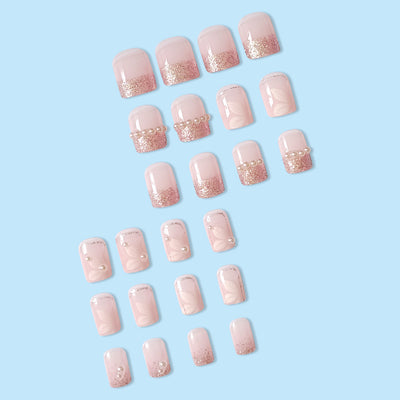 Uñas Postizas Adhesivas Perla Camelia - Diseño Montaña Verano - Image 6