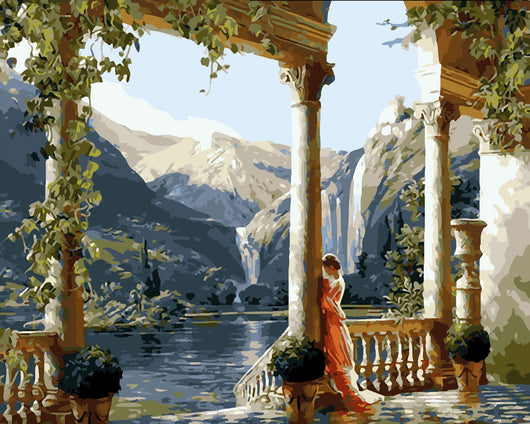 Kit de Pintura al Óleo Digital - Paisaje con Flores - Image 22
