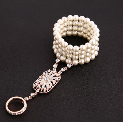 Pulsera de Perlas Gatsby con Cristal Brillante - Image 3