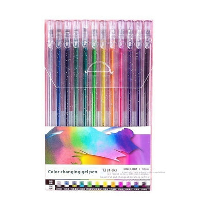 Set de Bolígrafos Gel Brillante con Marcadores Fluorescentes - Image 2