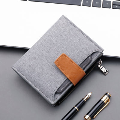 Cartera Corta para Hombre con Botón, Tela Oxford y Gran Capacidad - Image 13