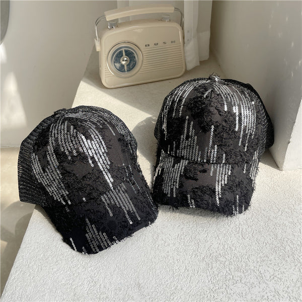 Sombrero Protector Solar Transpirable con Lentejuelas Plumosas