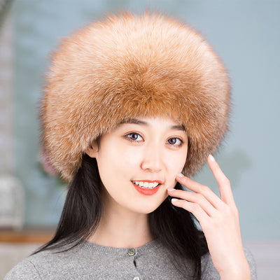 Gorro Abrigador de Piel de Zorro con Protección Auditiva para Mujer - Image 12