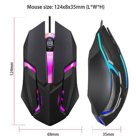 Ratón Gaming USB con Luz LED Respirable Multicolor para E-sports - Image 4