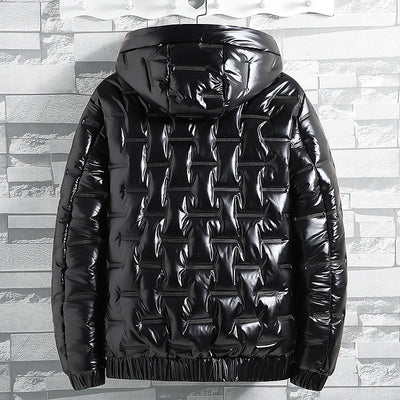 Chamarra de Invierno para Hombre con Capucha y Acabado Brillante - Image 3