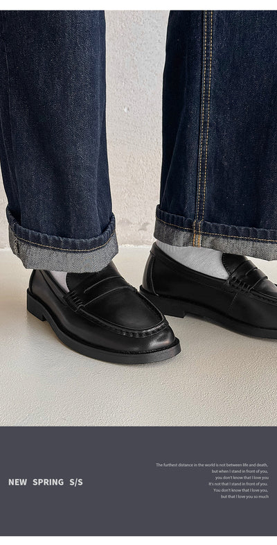 Zapatos Casuales Retro de Negocios para Hombre - Diseño Versátil sin Cordones - Image 19