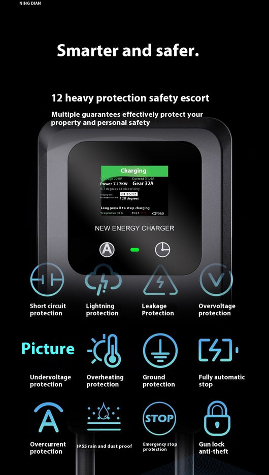 Cargador AC 7KW para Vehículos Eléctricos - Estación de Carga Universal GBT - Image 15