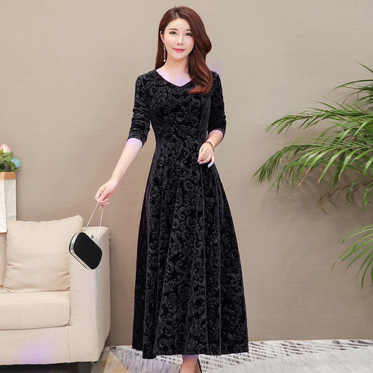 Vestido Elegante Ajustado con Manga Larga y Textura Grabada - Image 5
