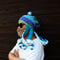 Blue and white Comes with a beard
