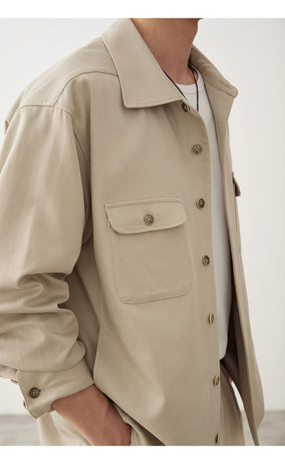 Camisa de Algodón con Solapa Clásica Perfil Simple - Image 18