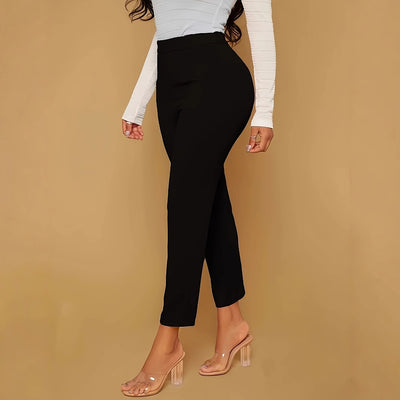 Pantalón Casual de Cintura Alta Slim Fit Cómodo - Image 2
