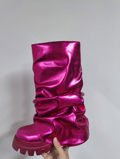 Botas Mujer de Caña Redonda con Base Reforzada y Pliegues - Image 8
