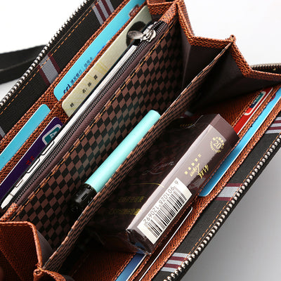 Cartera Clutch de Lona con Patrón Tide Brand para Hombre - Image 9