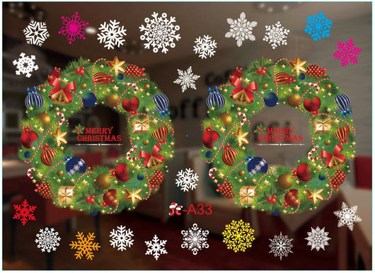 Pegatinas Navideñas para Ventanas en Colores Festivos - Image 40