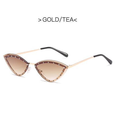Gafas de Sol Cat Eye Triangulares sin Marco para Mujer - Image 5