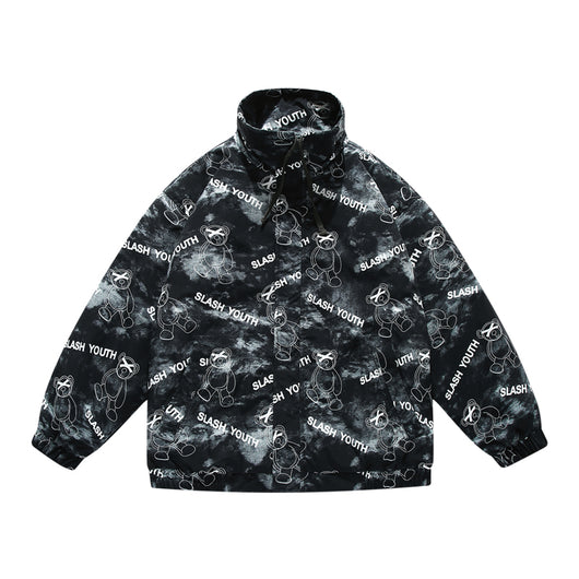 Chaqueta Tie Dye con Cuello Mao para Hombre - Image 27