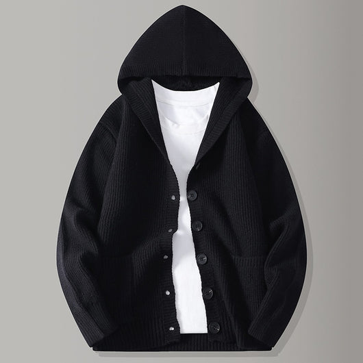 Cardigan de Punto con Solapa para Hombre - Estilo Moderno y Versátil - Image 8