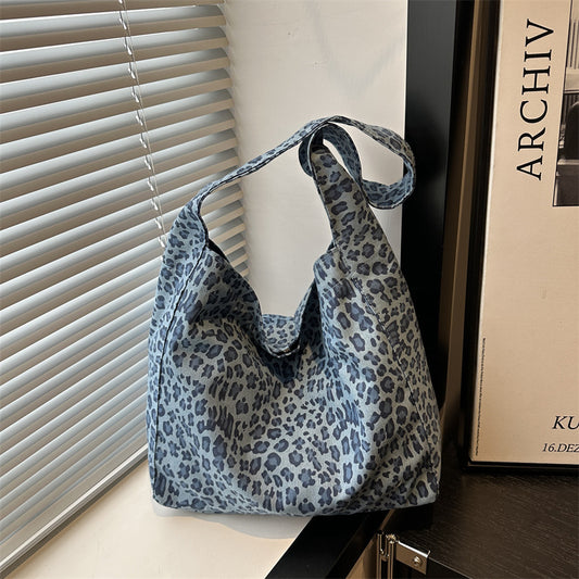 Bolsa de Gran Capacidad con Estampado de Leopardo para Mujer