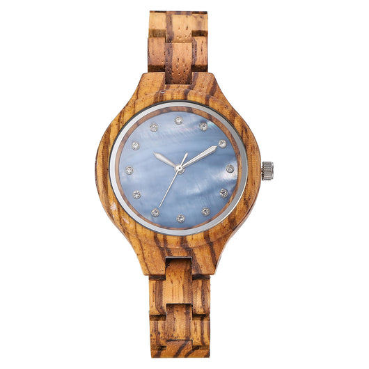 Reloj de Madera Sándalo con Movimiento Cuarzo Original - Image 9