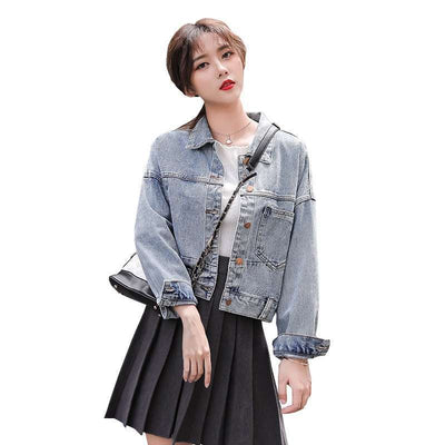 Chaqueta Denim Suelta Corta para Mujer - Estilo Casual - Image 5