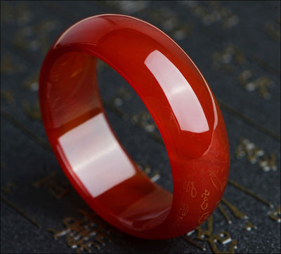 Pulsera de Jade Natural y Ónice - Brazalete Ancho Pulido Translúcido para Mujer - Image 10