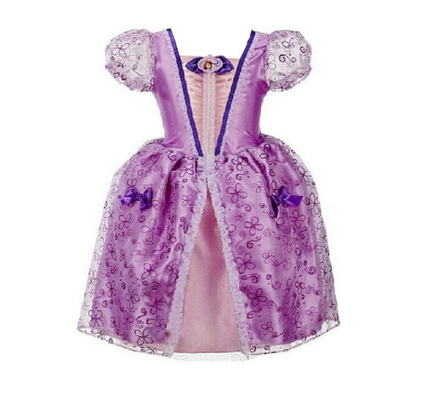 Vestido Infantil de Manga Corta para Halloween