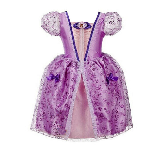 Vestido Infantil de Manga Corta para Halloween