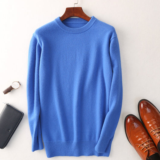 Suéter de Cachemir para Hombre Cuello Redondo Acolchado - Image 13