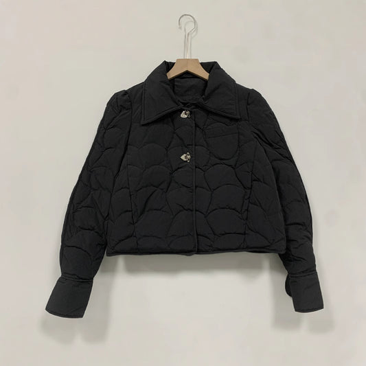 Chaqueta Acolchada Corta Cuadros Rojo Diamante