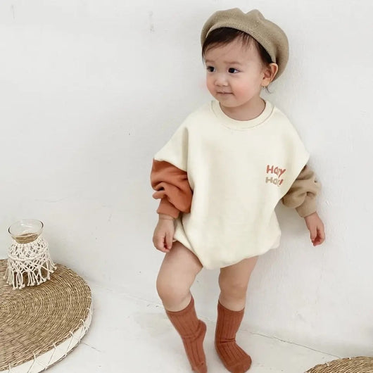 Body Infantil Estilo Coreano con Mangas Bicolor Estampado - Image 5
