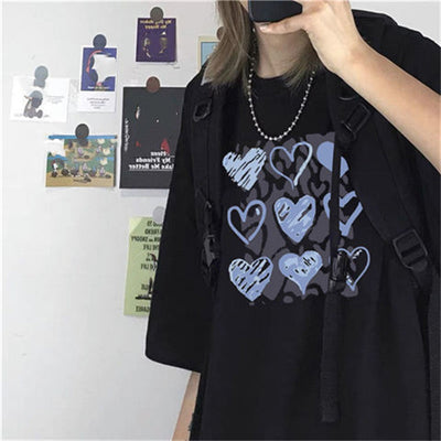Camiseta Estampada de Algodón Suelta para Mujer - Image 9