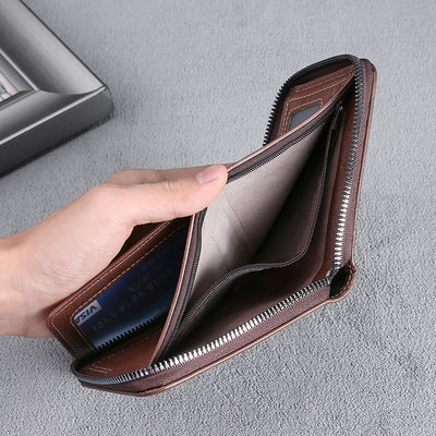 Billetera con Cierre Estilo Europeo Múltiples Compartimentos para Tarjetas - Image 4