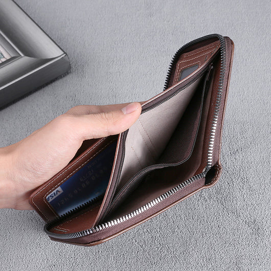 Billetera con Cierre Estilo Europeo Múltiples Compartimentos para Tarjetas - Image 4