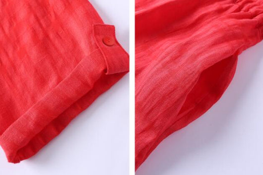 Vestido Largo de Lino y Algodón con Cuello en V y Bordado Jacquard Literario - Image 11