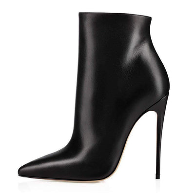 Botas Cortas Stiletto de Punta Afilada - Estilo Europeo y Americano - Image 10