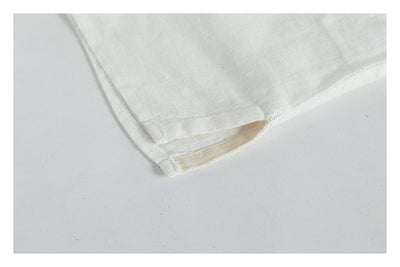 Camisa Vintage con Cuello Mao Bordada para Hombre - Image 5