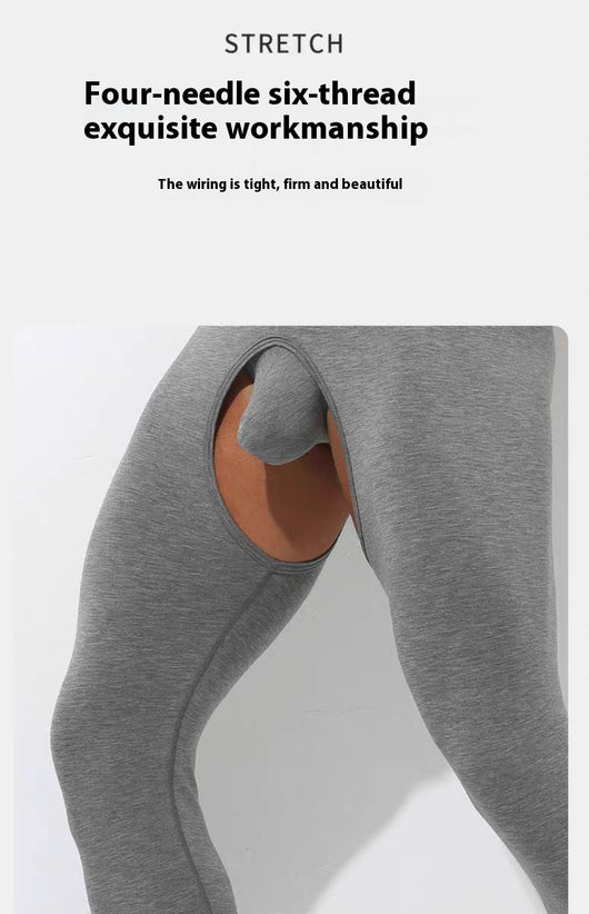 Pantalones Térmicos Ajustados Modal para Hombre - Diseño Abierto Otoño Invierno - Image 18