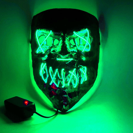 Máscara LED Fría para Halloween - Accesorio de Terror Profesional - Image 13